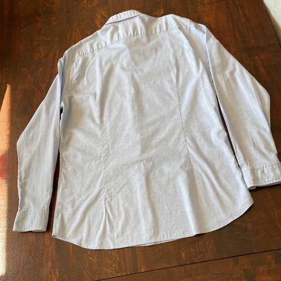 Strellson Sereno Slim-Fit Long-Sleeve Shirt Light Blue Size 17 - Picture 5 of 16